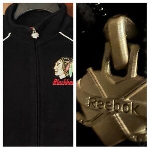 NHL REEBOK CHICAGO BLACKHAWKS JACKET FLEECE COAT LARGE L
